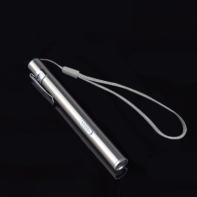 usb mini torcia ricaricabile in acciaio inox luce forte torcia medica luce penna LED batteria al litio piccola torcia luce bianca