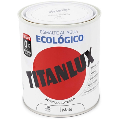 Smalto Ecologico Opaco Mate Acqua Titanlux | 750 mL - 566 Bianco - 566 Bianco