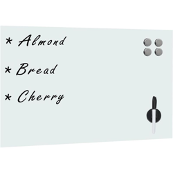 Lavagna Magnetica a Parete in Vetro 60x40 cm Bianca - Bianco - Youthup en oferta