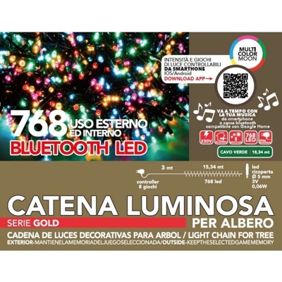 Catena luminosa 768 led multicolor