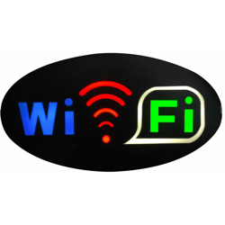 B&s - Insegna luminosa a led con scritta WI-FI per bar negozio ristoranti ufficio en oferta