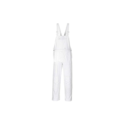 S810WHRM Salopette Bolton da tinteggiatore con bretelle, Bianco, Medium - Portwest