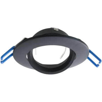 Porta faretto nero supporto luci incasso 75mm luce LED soffitto orientabile GU10