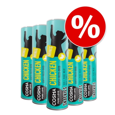 5 x Cosma Snackies Minis  - Salmone (105 g)