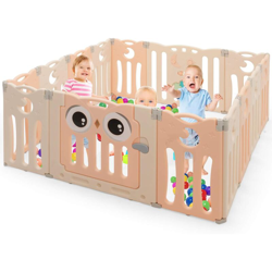 Box Recinto per Bambini, Barriera di Sicurezza Centro Attivita per Interno e Esterno, in HDPE (Rosa) precio