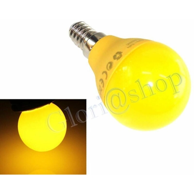 Lampadina Led Luce Gialla 4w E14 .lampada Sfera Color Giallo Lampadine X Decorare