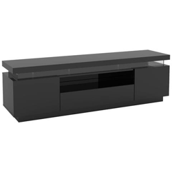 Tv Led Stand ''''ruth'''' Laccato - Nero en oferta