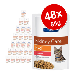 Hill's Prescription Diet umido per gatti in busta 48 x 85 g - c/d Urinary Tract Health Salmone en oferta