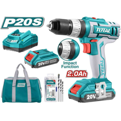 Total - Trapano a Percussione, 2 Batterie, 50 Accessori, Borsa características