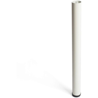 Gamba cilindrica regolabile stile moderno per mobili bassi. Altezza di 71 cm. Realizzata in acciaio con finitura bianco. Per il bricolage e il DIY.
