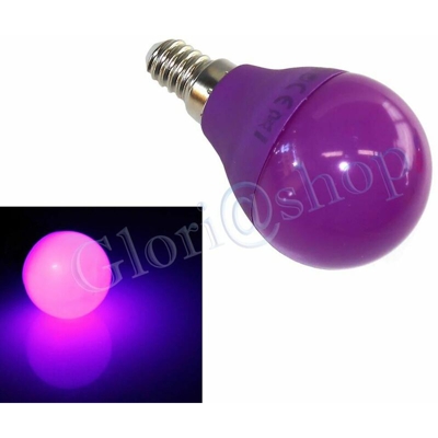 Lampadina Led Luce Viola 4w E14 .lampada Sfera Luci Colori Lampadine Decorazioni