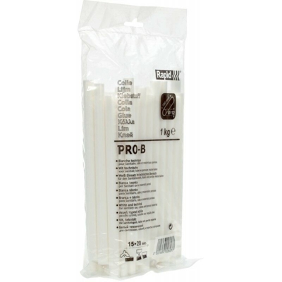 Rapid 40302803, Polacchi Colla A, Pro-B, Bianco, Ø12Mm, Lunghezza 190 Millimetri, 1Kg