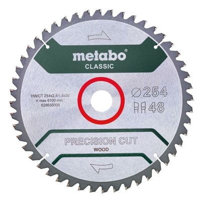 Metabo Lama 'precision cut wood - classic', 254x2,4/1,8x30 Z48 WZ 5°neg /B - 628656000
