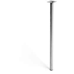 gamba cilindrica stile moderno per tavoli. Altezza di 70 cm. Realizzata in acciaio con finitura cromo opaco. Per il bricolage e il DIY. Misure características