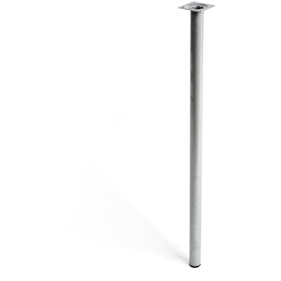 gamba cilindrica stile moderno per tavoli. Altezza di 70 cm. Realizzata in acciaio con finitura cromo opaco. Per il bricolage e il DIY. Misure