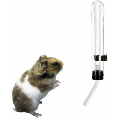 Abbeveratoio per conigli criceti roditori 50ml bottiglia beverino acqua plastica