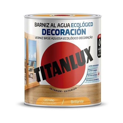 Vernice all'acqua Decoro Ecologico Brillante Titanlux | 250 mL - Marrone - Marrone