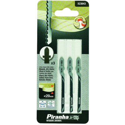 Black&decker - BLACK&DECKER PIRANHA 3 LAME PER SEGHETTO HCS PER LEGNO X23043-XJ