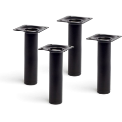 gamba cilindrica stile moderno per mobili bassi. Altezza di 15 cm. Realizzata in acciaio con finitura nero. Per il bricolage e il DIY. Misure 3x3x15cm precio