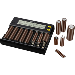 LEORY Miboxer C8 8 slot Rapid Smart AA AAA 18650 Caricabatteria Protezione da sovraccarico opzionale corrente características