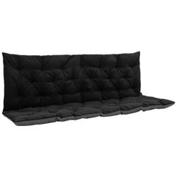 Cuscino Per Dondolo Nero E Grigio 150 Cm In Tessuto precio