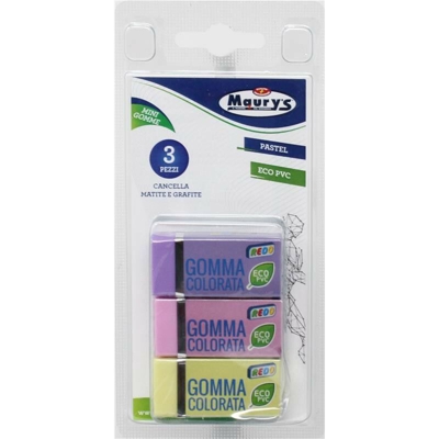 Maury'S Gomma Mini Colorata 3 Pz