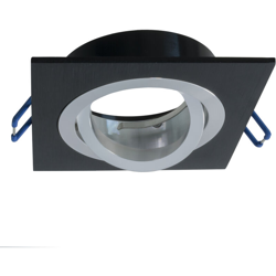 Zeitnet Inc. - Portafaretto nero orientabile incasso quadrato 80mm supporto luci LED GU10 GU5.3 en oferta