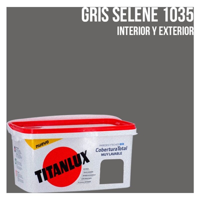 Secchio di vernice a copertura totale da 4 litri | Gray selene - Gray selene - Titan