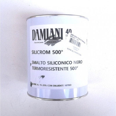 Smalto silicrom 1kg siliconico per temperature max 600°c, colore nero