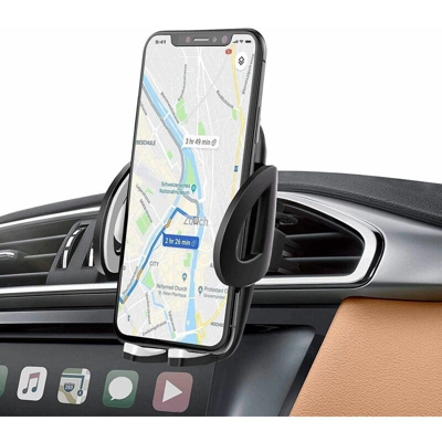 Thsinde - Supporto Auto Smartphone Porta Cellulare Auto Universale [Versione Migliorata 2 Clip] 360 Gradi di Rotazione per Telefono iPhone11/X/8/7/6,
