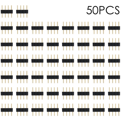 Intestazione pin per striscia luminosa RGB a 4 pin,5 confezioni nere - 5 confezioni nere