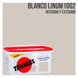 Secchio di vernice a copertura totale da 4 litri | Linum bianco - Linum bianco - Titan precio