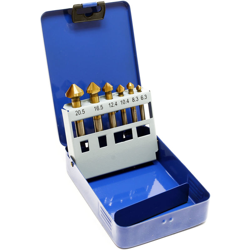 Punte per svasatura svasatore conico acciaio HSS titanio per trapano set 6 pezzi en oferta