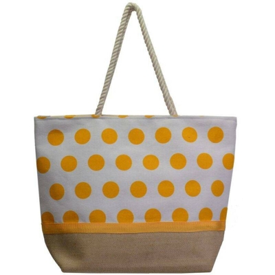 Borsa in tessuto juta Pallini - giallo set da 2