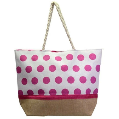 Borsa in tessuto juta Pallini - rosa set da 2