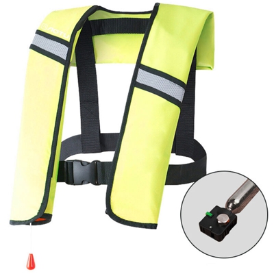 Giubbotto di salvataggio gonfiabile manuale, (senza bombola da 33 g), AT9011, verde fluo