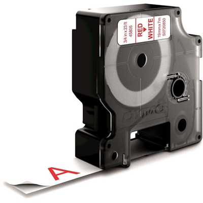 Nastro indicatore d1 19mmx7m rosso/bianco - Dymo
