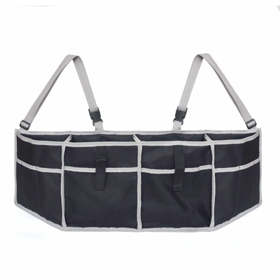 Borsa portaoggetti per sedile posteriore per auto, organizer per bagagliaio per auto Borsa portaoggetti multi-tasca per seggiolino auto in rete