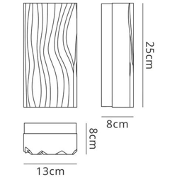 Applique 12w Led Bianco Ip44 3000k, 720lm, Cromo Lucido, Acrilico Bianco en oferta