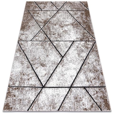Tappeto Moderne Cozy 8872 Wall, Geometrico, Triangoli - Structural Due Livelli Di Pile Maro Toni Marrone 280x370 Cm