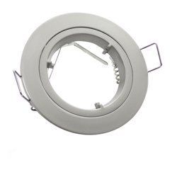 Zeitnet Inc. - Portafaretto incasso tondo metallo grigio lucido per GU10 Gu5.3 MR16 foro 70mm en oferta