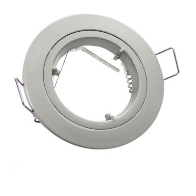 Zeitnet Inc. - Portafaretto incasso tondo metallo grigio lucido per GU10 Gu5.3 MR16 foro 70mm