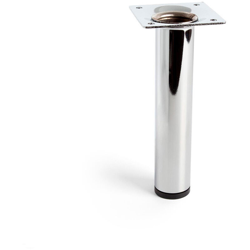 gamba cilindrica stile moderno per mobili bassi. Altezza di 15 cm. Realizzata in acciaio con finitura cromo brillante. Per il bricolage e il DIY. características