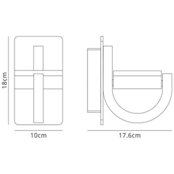 Lampada Da Parete, 1 X Gx53, Ip54, Bianco características