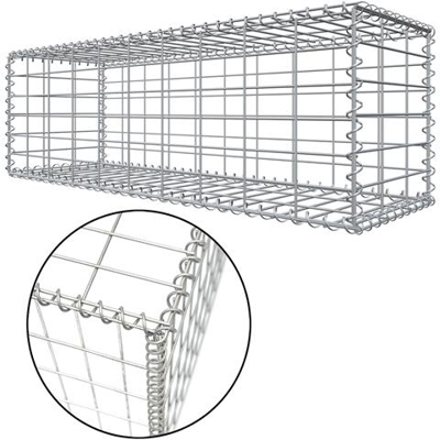 Gabbia 100x30x30cm Gabbione Per Sassi M5x10 Gabbioni A Rete Cestello Metallico