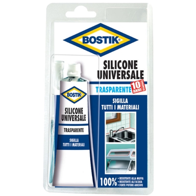 12 PZ Di BOSTIK SILICONE TRASPARENTE ML.60