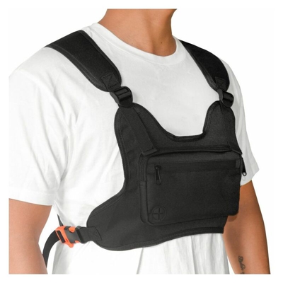 Borsa sul petto riflettente, nera