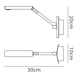 Applique 1 Luce 7w Led 3000k, 600lm, Cromo Lucido características
