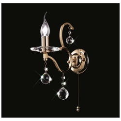 Applique Switched 1 Lume Di Candela Oro Francese, Cristallo características