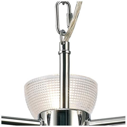 Soffitto A 3 Luci G9 A Sospensione, Semi Soffitto, Cromo Lucido Con Vetro Prismatico Trasparente características